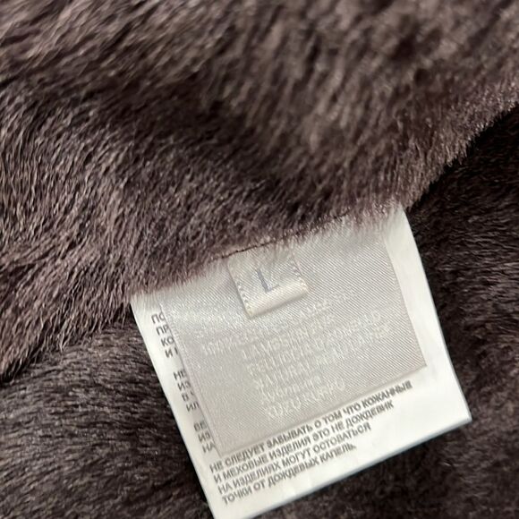 Koc Womens Euro Size L Full-Zip Brown 100% Shearling Vest - Picture 10 of 11